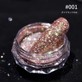 Polvere glitter per unghie oro rosa #001 in vasetto con effetto olografico brillante - Polvere di Diamante Cristallo #1 (Argento)