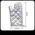 Grey heat resistant oven mitt with quilted design and 26cm length for safe baking - 1 Piece / Gray