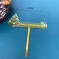Topper per torta natalizia in acrilico con albero e scritta Merry Christmas da 12cm - Albero di Natale Tipo A / 12cm