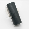 Deep green PU leather makeup brush holder dimensions: 20cm height and 8cm diameter - Dark Green