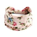 Elastisches Blumen-Stirnband mit rosa Rosenmustern auf weichem Strickgewebe - Hellrosa Rose Pfingstrose Blumenmuster(#32)