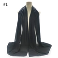 Close-up of semi-transparent black chiffon shawl with delicate rolled edge stitching - Black Grid Rose