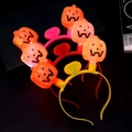 Cerchietti Halloween LED a zucca in rosso, giallo e rosa con zucche arancioni che brillano - Cerchietto Zucca