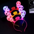 Cerchietti LED colorati con teschi per Halloween, disponibili in vari colori brillanti - Fascia per Capelli con Teschio