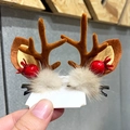 Fermagli per capelli a corna di renna di Natale con bacche rosse e pompon bianco - 21-Corna di bacche selvatiche - Fermaglio per capelli
