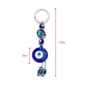 Portachiavi occhio blu portafortuna con anelli metallici e dimensioni di 125mm di lunghezza - Stile Perline Occhio Blu (BE29BU11)