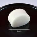 8cm large D-shaped artificial steamed bun model photography prop on black display base - 8cm Sliced Mantou