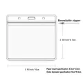 Waterproof clear PVC ID holder with resealable zipper and triple lanyard holes - AL100 Horizontal Card Holder 1
