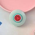 Mètre ruban mini rond portatif avec boîtier vert et motif de pastèque rouge décoratif - Pastèque