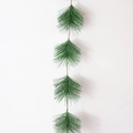 Grüne PVC-Künstliche Tannennadeln Girlande für Weihnachtsdeko mit 12 Abschnitten - 12cm Sektions Kiefernnadel Girlande
