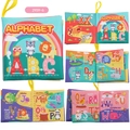 Alphabet educational baby cloth book featuring colorful animal patterns and soft fabric - Alphabet Theme