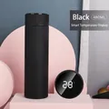 Smart vacuum flask in matte black 480ml with LED touch temperature display screen - 16oz / Rubber Paint Black / Smart Temp Display