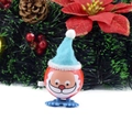 Giocattolo Babbo Natale a carica in rosso e blu, idea regalo festiva per Natale - Babbo Natale con Cappello a Punta Blu a Carica