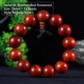 Armband aus brasilianischem Rosenholz mit 18mm Perlen und traditionellem Knoten - 18mm*13 Perlen (Standard)