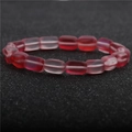 Elegantes mattes Armband mit tiefroten Perlen, Mondstein und Zirkonia-Mikroeinlagen - Weinroter Mattierter Stil (1)