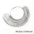 Hong Kong sizes 1-33 ring sizer tool made of metal rings for jewelry measurement - HK Size 1-33 (Round)