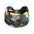 Boho Sport Stirnband für Damen mit tropischem Palmen- und Ananas-Druckmuster - Dunkelblau Grün Tropisch Ananas Twist(#26)