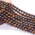 Natural multicolor tiger eye stone beads with golden blue tones for DIY jewelry making - Three-Color Tiger Eye
