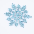Sky blue glitter Christmas snowflake ornament for festive tree and wall decoration - Lake Blue