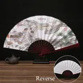 Traditionele vouwwaaier van 10 inch met Qingming Shanghe Tu-kunstwerk en donkerrood frame - 10 Inch Wit Langs de Rivier Tijdens het Qingming Festival