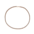 Funkelnde Tennis-Halskette in Roségold mit einreihigen klaren Zirkonia-Steinen - 5mm 30inch-75cm / Roségold