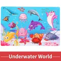 30-piece wooden jigsaw puzzle with colorful underwater sea animals for kids - Undersea World (3003)