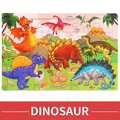 30-piece wooden dinosaur puzzle model 3005 featuring colorful cartoon world for kids - Cartoon Dinosaur (3005)