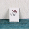Minimalist white jewelry display card featuring elegant abstract line face for stud earrings - 6x9cm / Abstract Face (ZK-153)
