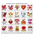 Set of 20 Valentine's Day heart temporary tattoos for kids with Cupid and flower designs - 20 Sheets/Set (W Valentine's Tattoos)