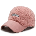 Rosa Teddy-Baseballcap mit HaTalentoM-Stickerei und Details aus Wildlederimitat - Rosa
