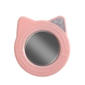 Calentador de tazas rosa con forma de gato, temperatura de 55 grados y temporizador - Posavasos Individual Versión USB / Rosa