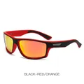 Gafas de sol deportivas polarizadas con montura negro-roja y lentes naranjas - Montura Negro Rojo Lentes Rojo Naranja