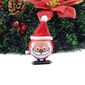 Giocattolo Babbo Natale a molla saltellante in plastica rossa e tessuto morbido - Babbo Natale con Cappello a Punta Rosso a Carica