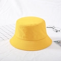 Sombrero de pescador clásico de lona de algodón amarillo con ala ancha para el sol exterior - Amarillo