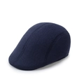 Men's navy blue wool blend newsboy cap with thick warm lining for cold weather - 58cm One Size / Dark Blue