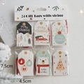 Set of 24 Christmas gift tags with cute reindeer and polar bear designs and twine - US 3