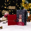 3D Christmas card with reindeer design, red envelope, and gold seal sticker - Style E - 3D Honeycomb Christmas Card