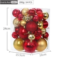 34-pack red and gold Christmas ball ornaments in multiple finishes and textures - 34 Pieces/Pack / Gold Red