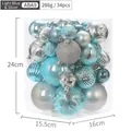 34pcs light blue and silver Christmas ball ornaments set with glitter and matte finishes - 34 Pieces/Pack / Light Blue and Silver