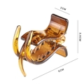 5cm amber hair claw clip shown with dimensions on a clean white background - Claw Clip (5cm) / Amber (S144-1)