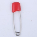 Spilla di sicurezza singola in plastica rossa con ago in metallo argentato - Piccolo / Rosso