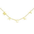 Minimalistische 18K vergoldete Edelstahlkette mit MACEY Buchstaben-Anhängern - 5 Buchstaben / Gold