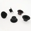 Mini black plastic magician hats for DIY dolls with 12mm top and 27mm brim dimensions - 27*12mm Medium-Small Hat / Black
