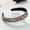 Kleurrijke haarband met strass-steentjes op witte voet voor modieuze haaraccessoires - Kleurrijk