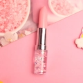Lipstick-shaped rollerball pen with pink liquid glitter and shimmering star sequins - Pink Quicksand Pen