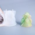 DIY silicone mold for cute 3D girl figurine with colorful resin finished model - 3D Christmas Girl