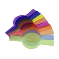 Universal colorful round photography flash filters set with translucent plastic finish - Round Color Gels