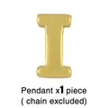 Polished gold letter I pendant macro view, minimalist jewelry piece without chain - Letter I Pendant Only