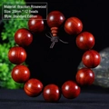 Brasilianische Rosenholz Gebetskette 20mm Durchmesser in natürlichem Rot für Damen und Herren - 20mm*12 Perlen (Standard)