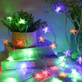 Multicolor star shaped LED string lights for romantic indoor home decoration - Star-Multicolor / Battery-3M 20LED-Steady On